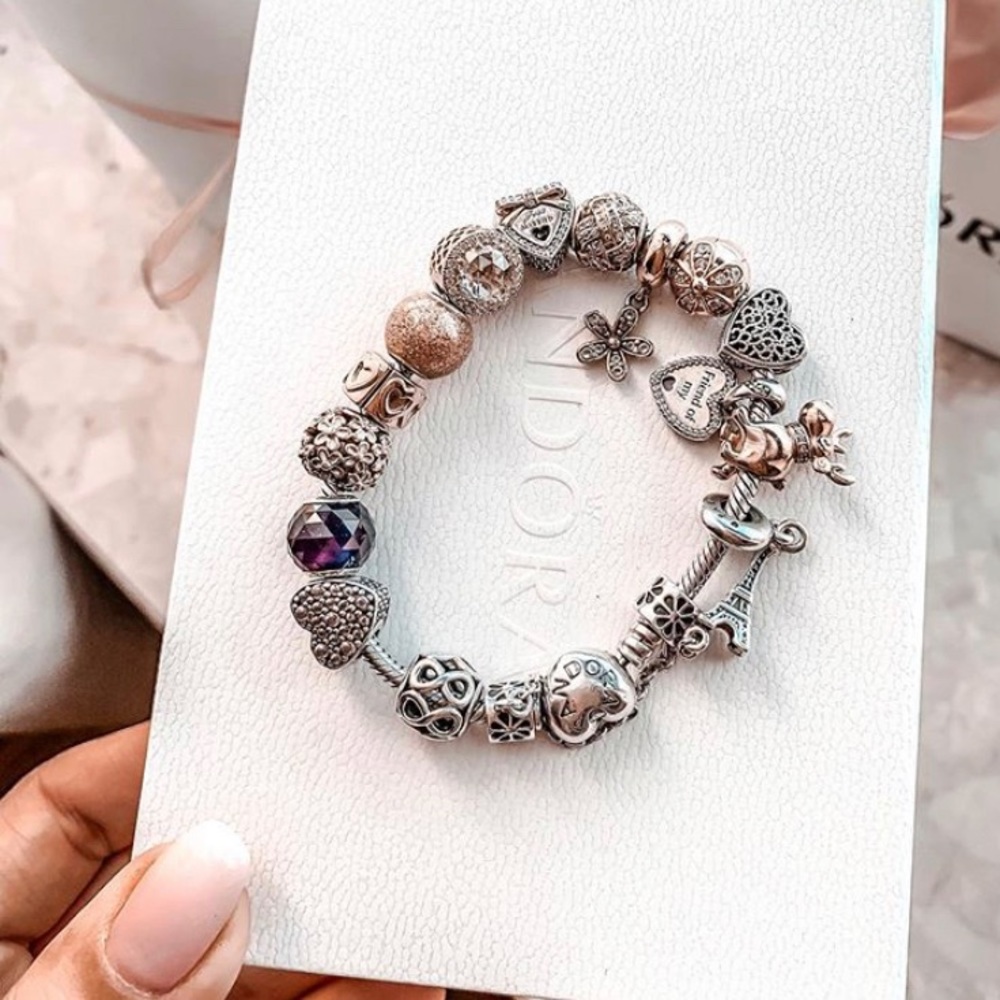 pandora bracelet WITH CHARMS